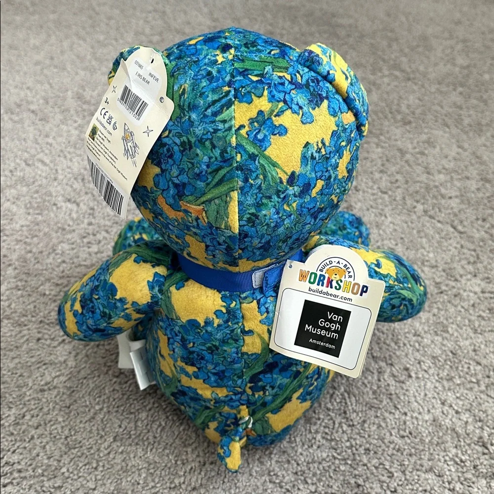 Build A Bear Van Gogh Museum Amsterdam Irises Bear Plush NWT - Picture 4 of 6